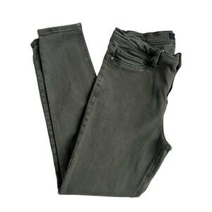 Hudson Los Angles Jeans Womens 32 Green Denim Nico Super Skinny Dark Wash